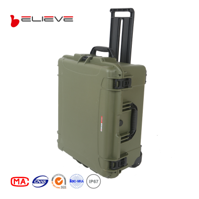 Plastic transport case ,large rolling case